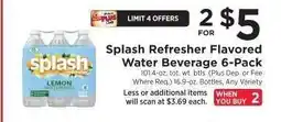 ShopRite Splash Refresher Flavored Water Beverage 6-Pack offer