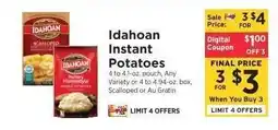 ShopRite Idahoan Instant Potatoes offer