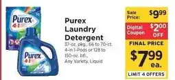 ShopRite Purex Laundry Detergent offer