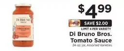ShopRite Di Bruno Bros. Tomato Sauce offer