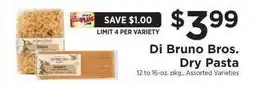 ShopRite Di Bruno Bros. Dry Pasta offer