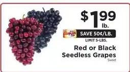 ShopRite Red or Black Seedless Grapes offer