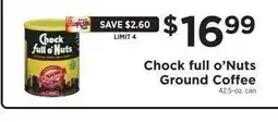 ShopRite Chock full O'Nuts Ground Coffee offer