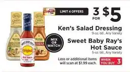 ShopRite Ken's Salad Dressing & Sweet Baby Ray’s Hot Sauce offer