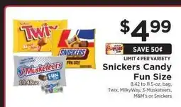ShopRite Snickers Candy Fun Size offer