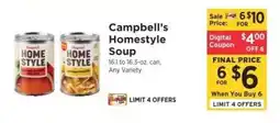 ShopRite Campbell's Homestyle Soup offer