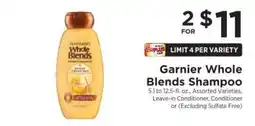 ShopRite Garnier Whole Blends Shampoo offer