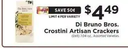ShopRite Di Bruno Bros. Crostini Artisan Crackers offer