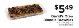 ShopRite David's Oreo Blondie Brownies offer