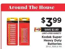 ShopRite Kodak Super Heavy Duty Batteries offer