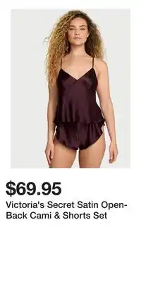Victoria's Secret Victoria's Secret Satin Open-Back Cami & Shorts Set offer