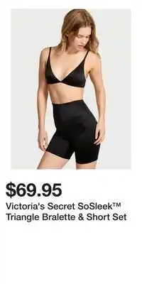 Victoria's Secret Victoria's Secret SoSleek Triangle Bralette & Short Set offer