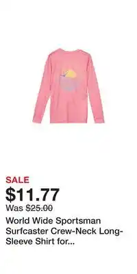 Cabela's World Wide Sportsman Surfcaster Crew-Neck Long-Sleeve Shirt for Toddlers or Kids offer