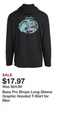 Cabela's Bass Pro Shops Long-Sleeve Graphic Hooded T-Shirt for Men offer