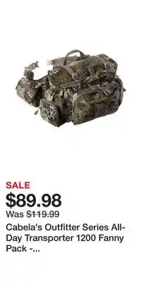 Cabela's Cabela's Outfitter Series All-Day Transporter 1200 Fanny Pack - TrueTimber Strata offer