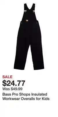 Cabela's Bass Pro Shops Insulated Workwear Overalls for Kids offer