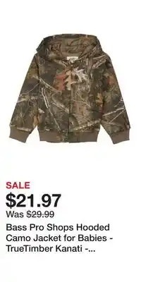 Cabela's Bass Pro Shops Hooded Camo Jacket for Babies - TrueTimber Kanati - 3 Months offer