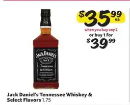Winn Dixie Jack Daniel's Tennessee Whiskey & Select Flavors offer