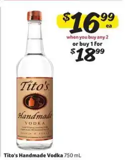 Winn Dixie Tito's Handmade Vodka offer