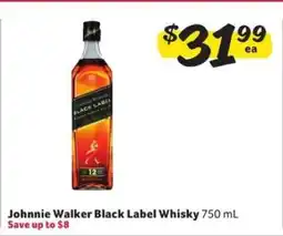 Winn Dixie Johnnie Walker Black Label Whisky offer