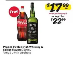 Winn Dixie Proper Twelve Irish Whiskey & Select Flavors offer