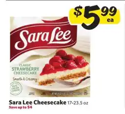 Winn Dixie Sara Lee Cheesecake offer