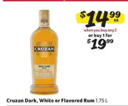 Winn Dixie Cruzan Dark, White or Flavored Rum offer