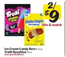 Winn Dixie Ice Cream Candy Bars or Trolli Novelties offer