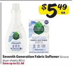 Winn Dixie Seventh Generation Fabric Softener offer