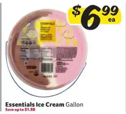 Winn Dixie Essentials Ice Cream offer
