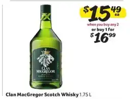 Winn Dixie Clan MacGregor Scotch Whisky offer