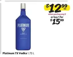 Winn Dixie Platinum 7x Vodka offer