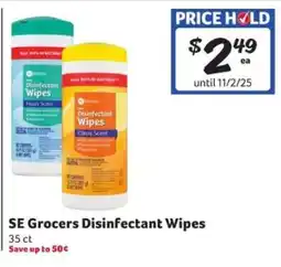 Winn Dixie SE Grocers Disinfectant Wipes offer