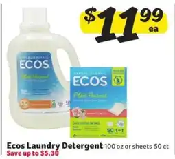 Winn Dixie ECOS Laundry Detergent offer