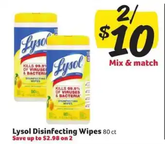 Winn Dixie Lysol Disinfecting Wipes offer