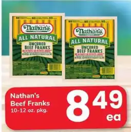 Safeway Nathan's Beef Franks offer