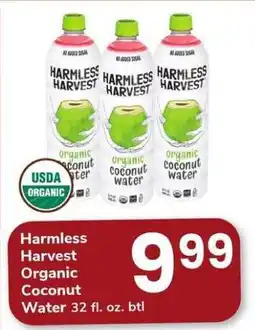 Safeway Harmless Harvest Organic Coconut Water offer