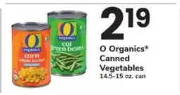 Safeway O Organics Canned Vegetables offer