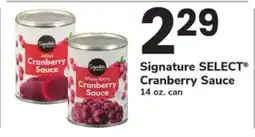 Safeway Signature Select Cranberry Sauce offer