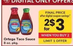 Safeway Ortega Taco Sauce offer
