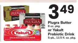 Safeway Plugra Butter or Yakult Probiotic Drink offer