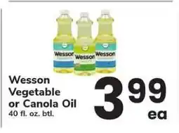 Safeway Wesson Vegetable or Canola Oil offer
