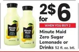 Safeway Minute Maid Zero Sugar Lemonade or Drinks offer