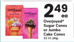 Safeway Overjoyed Sugar Cones or Jumbo Cake Cones offer