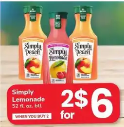 Safeway Simply Lemonade offer