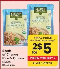 Safeway Seeds of Change Rice & Quinoa Sides offer