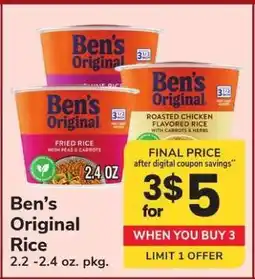 Safeway Ben's Original Rice offer
