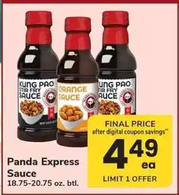 Safeway Panda Express Sauce offer