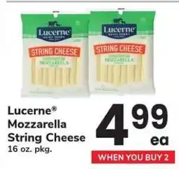 Safeway Lucerne Mozzarella String Cheese offer