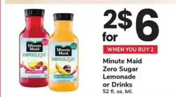 Safeway Minute Maid Zero Sugar Lemonade or Drinks offer